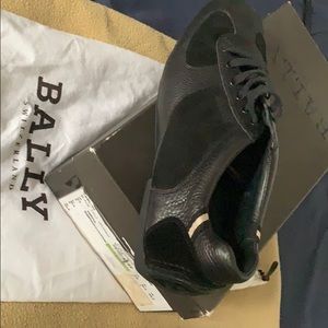 Bally black leather and suede sneakers